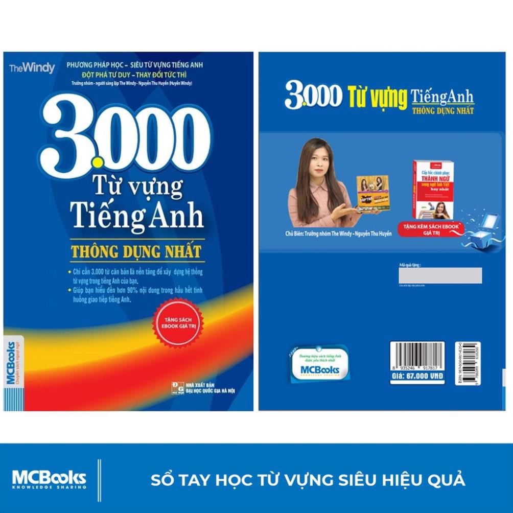 Sách - 3000 Từ Vựng Tiếng Anh Thông Dụng Nhất Dành Cho Người Học Cơ Bản - Học Kèm App Online [MCBOOKS]