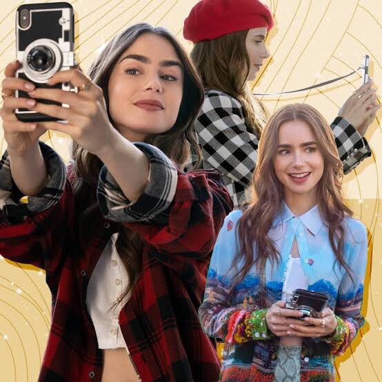 Ốp điện thoại họa tiết máy ảnh 3d Emily in Paris cho Iphone 12 Mini Se 11 Pro Max X Xs Xr kèm dây đeo