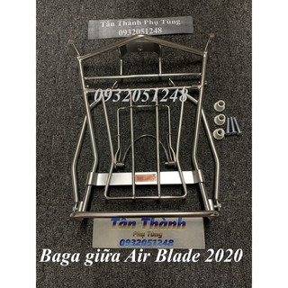 Baga giữa Air Blade 2020 Inox 10li kèm ốc và cao su - Tân Thành