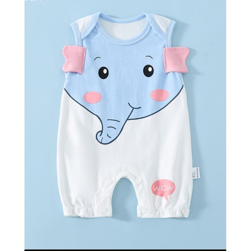 bodysuit 3 lỗ đùi cotton cho bé trai/gái