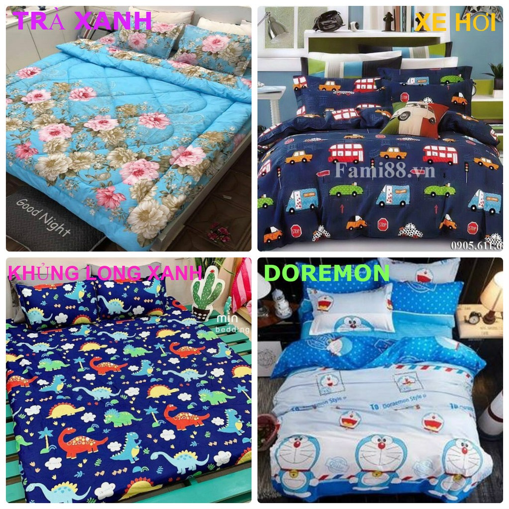 SET GA GỐI POLY COTTON NHIỀU MẪU đầy đủ kích thước