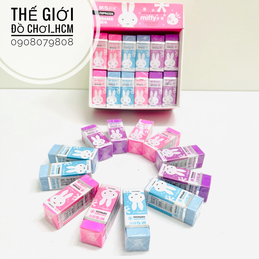[MẪU MỚI] Gôm tẩy bút chì hình thỏ dễ thương nhiều màu sắc đẹp dành cho bé học tập/ dụng cụ tẩy xoá