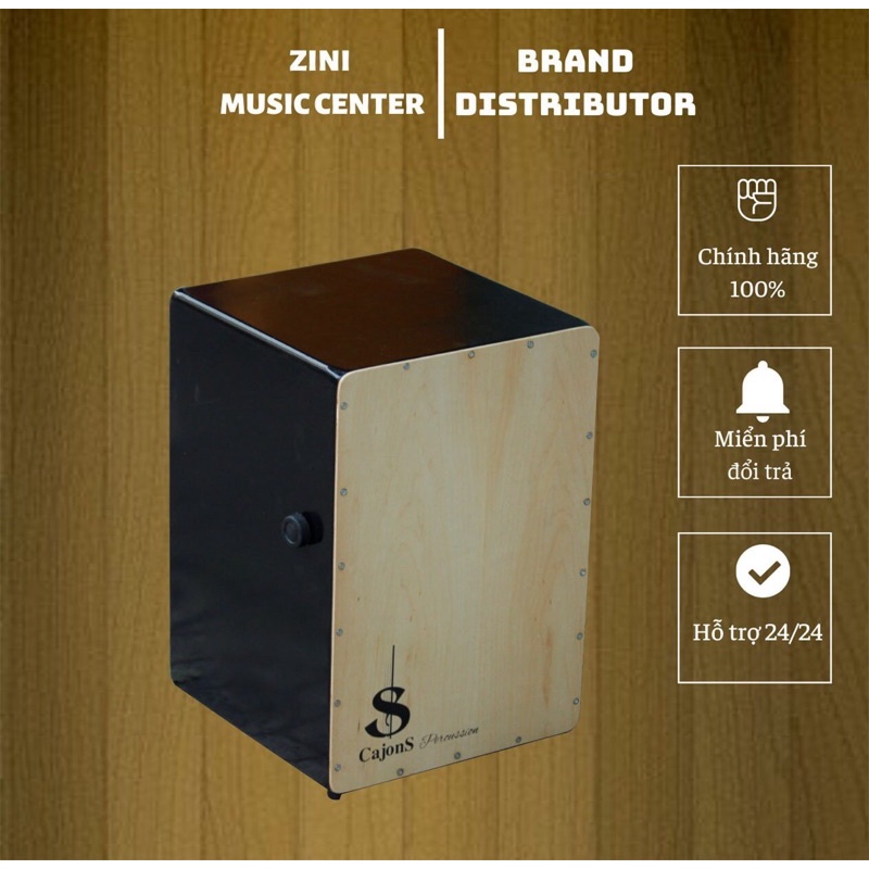 Trống cajon giá rẻ có núm chỉnh snare mã CRUS-01 chính hãng S Việt - Chất lượng & Chính hãng