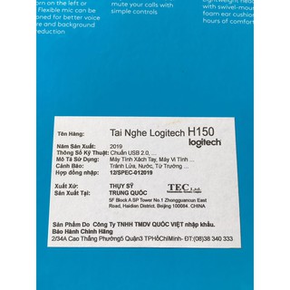 tai nhge logitech H150