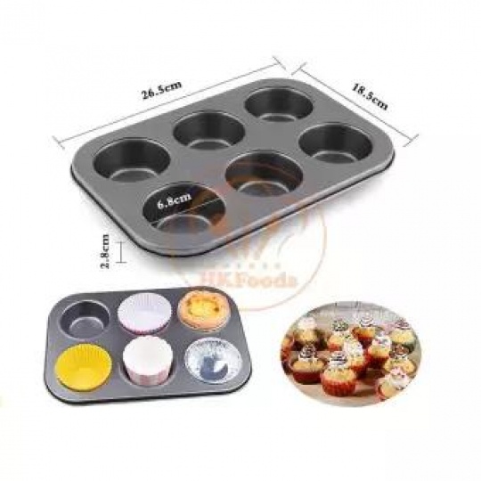 KHUÔN NƯỚNG BÁNH CHỐNG DÍNH 6 Ô