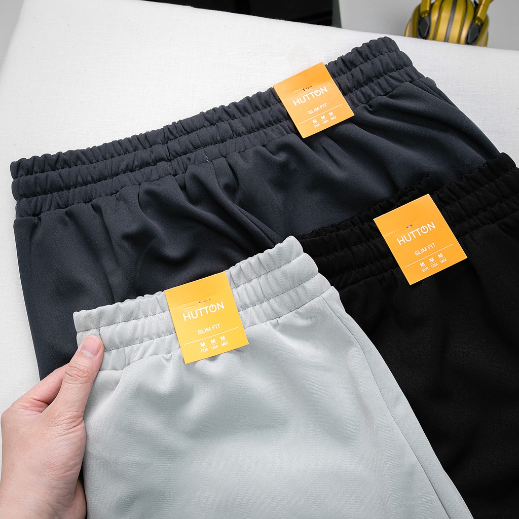 Quần Short Nam, Quần Thể Thao HUTTON Chất liệu Poly Co dãn 4 chiều