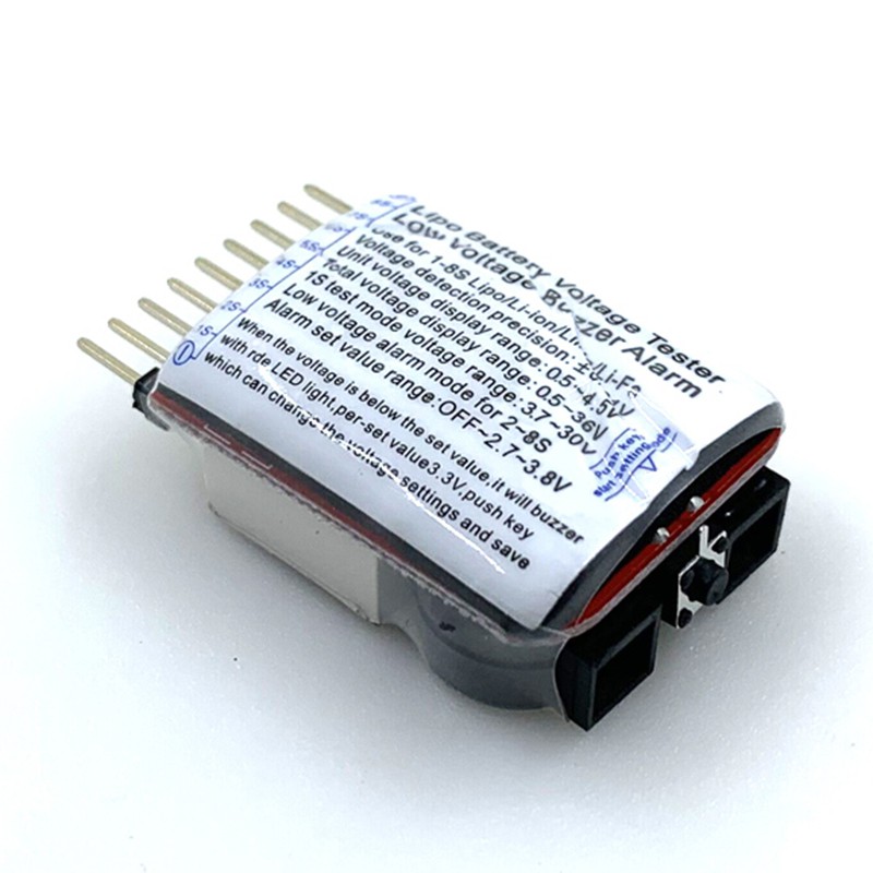 1PCS 1-8S Buzzer điện áp thấp Báo động Lipo Bộ kiểm tra chỉ báo điện áp pin cho RC Car RC Boat RC Drone Bộ kiểm tra điện áp pin Lipo Bộ kiểm tra chỉ số đo điện áp Loa kép 2in1 1 s-8 s Kết hợp Báo động rung điện áp thấp 1 cái 1-8S LED Buzzer điện áp thấp B