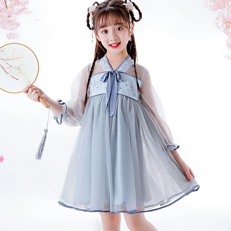 Đầm Công Chúa Rớt Vai Chất Liệu Chiffon Cho Bé Gáiy520.Vn