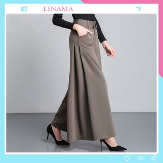 Quần ống rộng nữ dài vải mềm đẹp hợp xu hướng tha hồ diện ra phố LN02