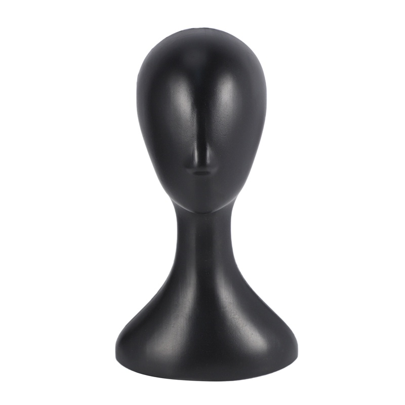 Mô Hình Đầu Nữ Tóc Giả Bằng Nhựa Màu Đen