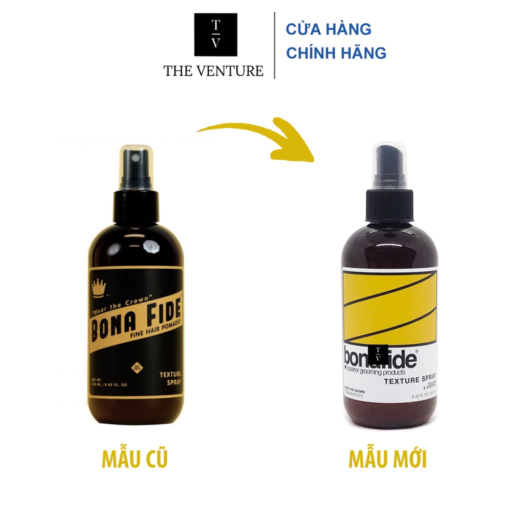 Chai Xịt Tạo Phồng Giữ Nếp Bona Fide Chính Hãng - Pre-Styling Bona Fide Texture Spray 250ml