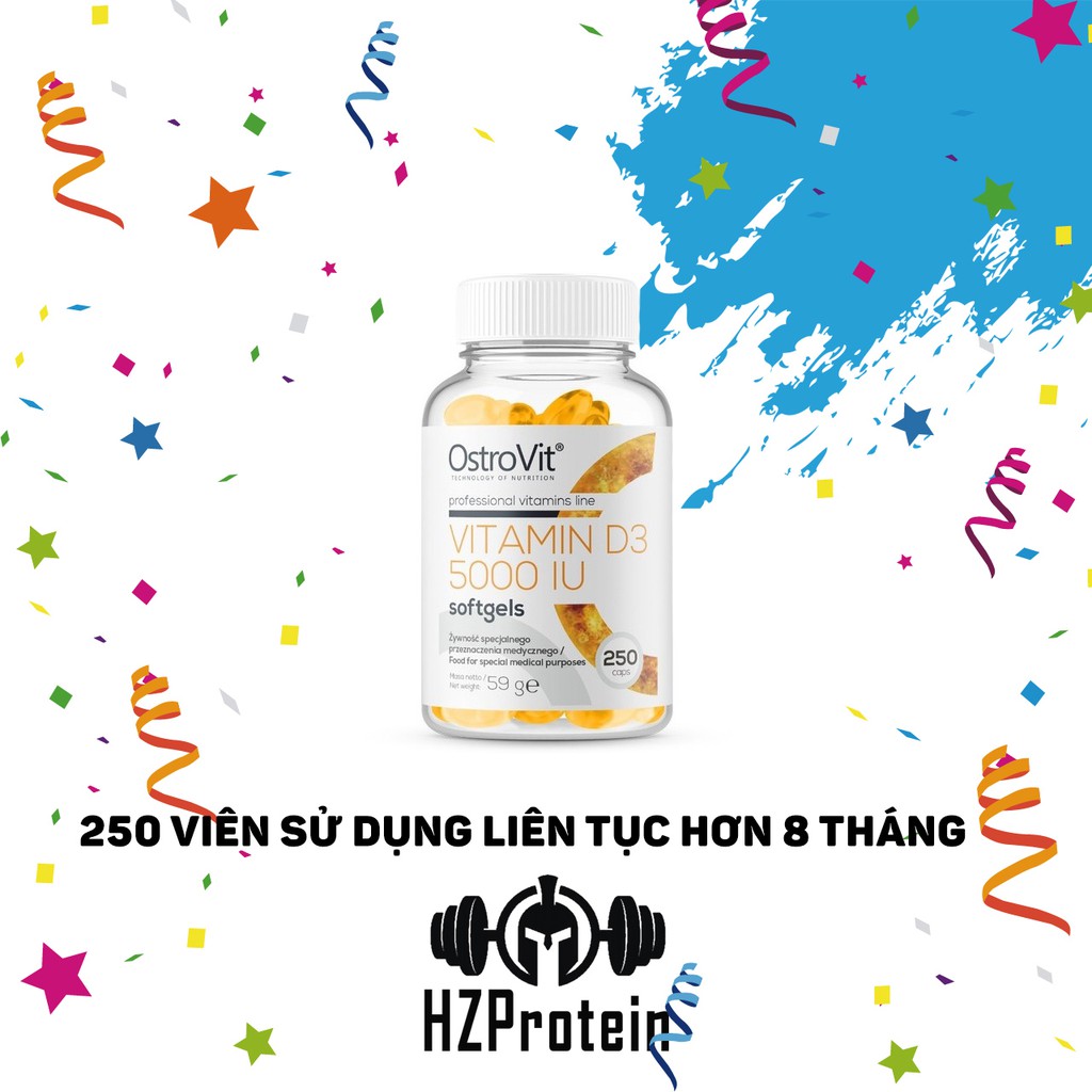 VITAMIN D3 5000iu - TĂNG ĐỀ KHÁNG, MIỄN DỊCH, HỖ TRỢ XƯƠNG KHỚP CỦA OSTROVIT (250 VIÊN) | BigBuy360 - bigbuy360.vn