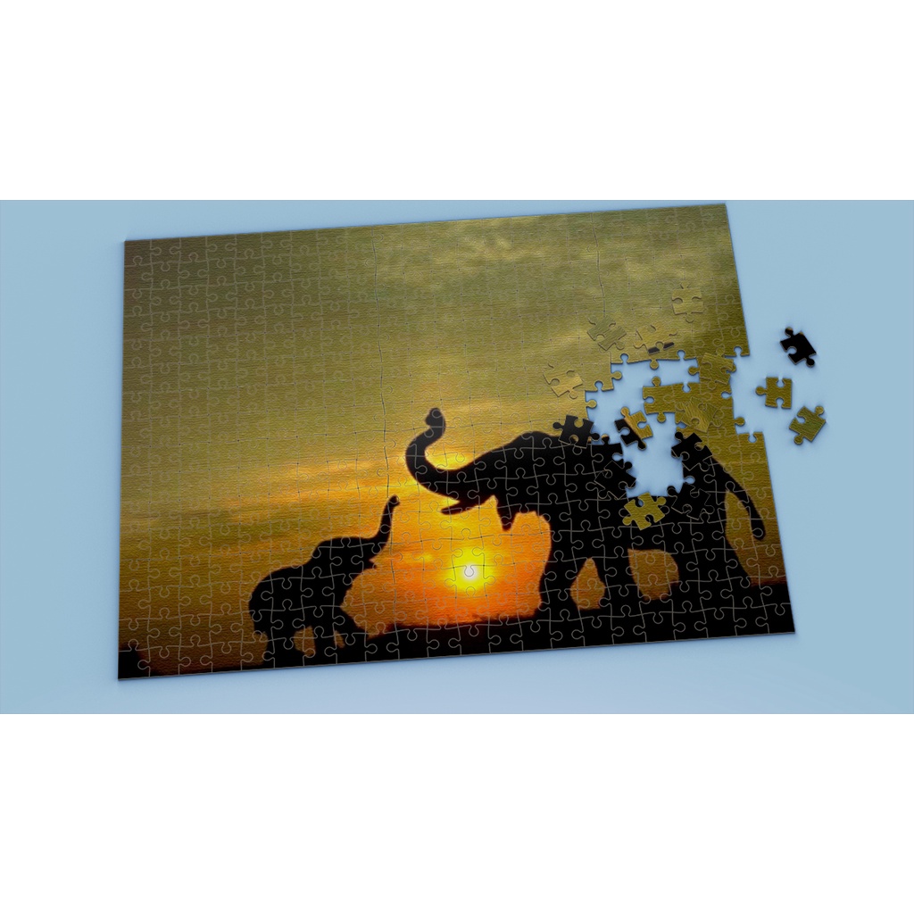 Tranh ghép hình ELEPHANT - Mẫu 9 - Nhận in theo yêu cầu