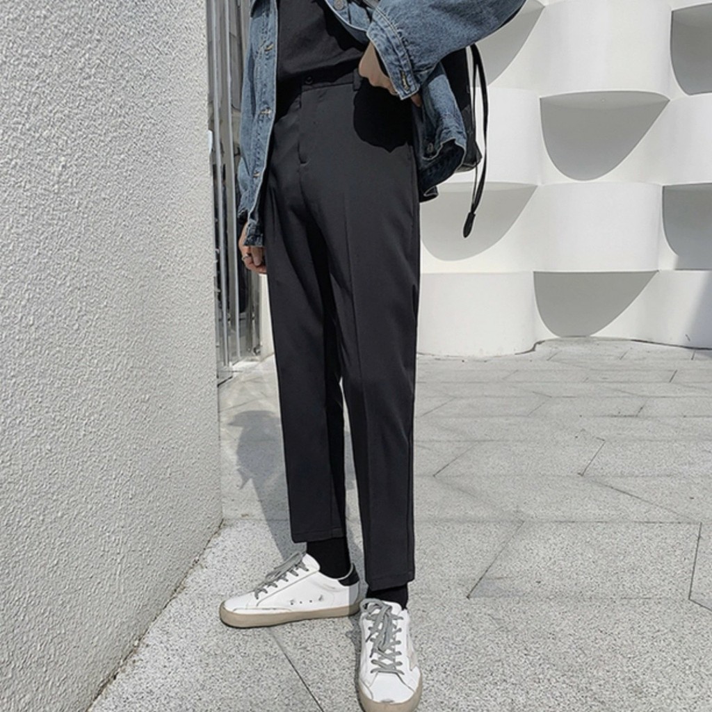 Quần tây âu ống côn kiểu hàn quốc form suông giữ dáng | Lee Hoàng Group | BigBuy360 - bigbuy360.vn