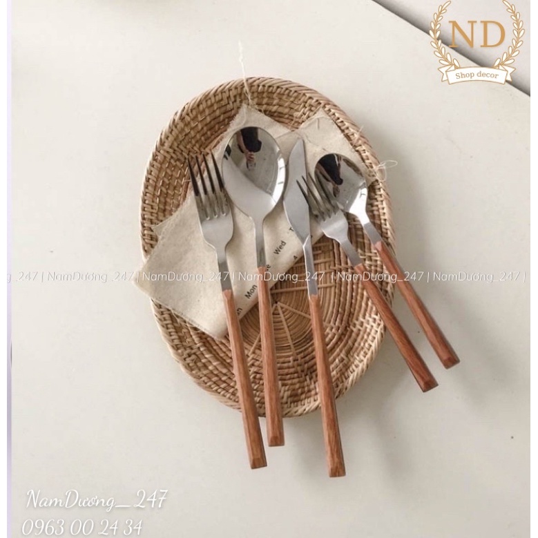 Dao thìa cán gỗ đơn giản đẹp mắt