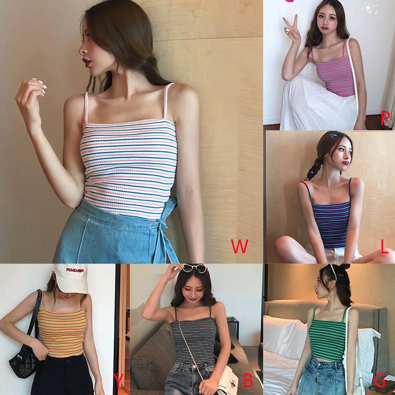 Áo Tank Top Hoạ Tiết Kẻ Sọc Cho Nữ