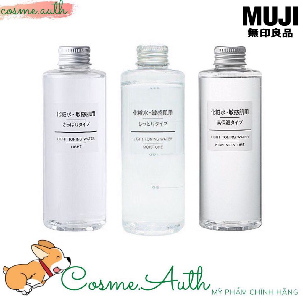 Nước Hoa Hồng Cân Bằng Dưỡng Ẩm Da Muji Light Toning Water 200ml