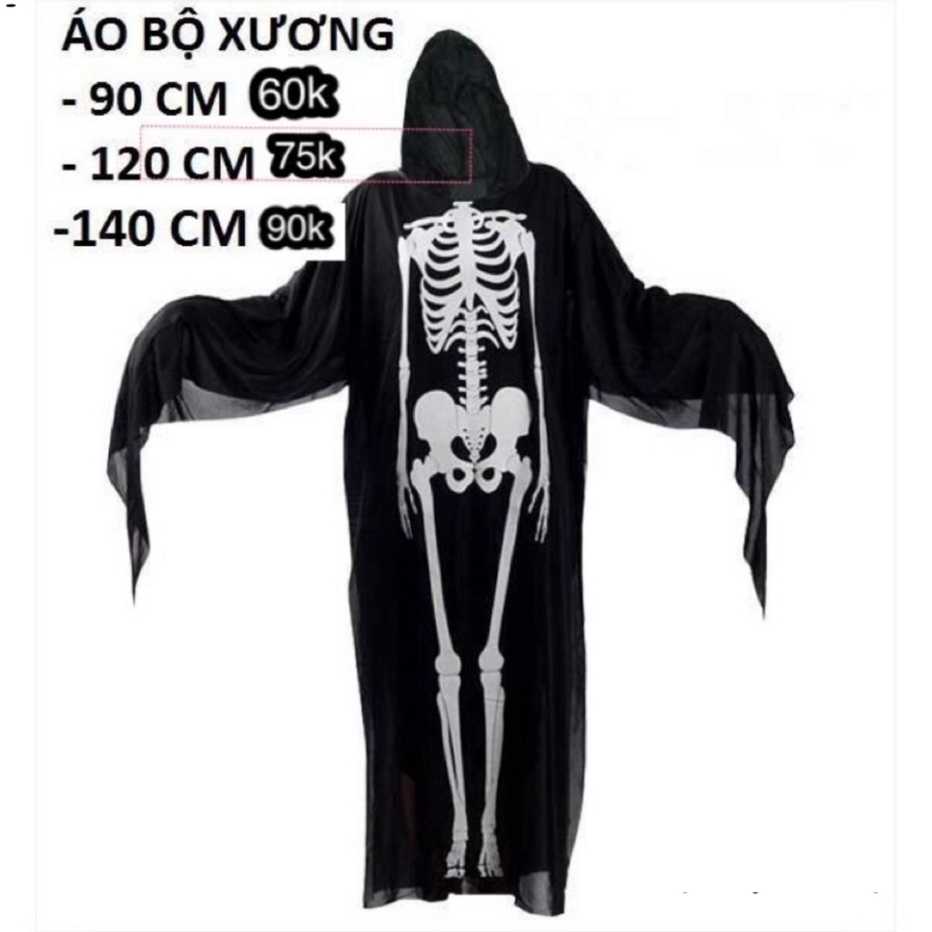 Trang phục hoá trang bộ xương Halloween