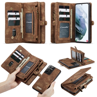 Ốp lưng điện thoại dạng ví da lật có ngăn đựng thẻ cho Samsung Galaxy S21 Plus/S21 Ultra 5G