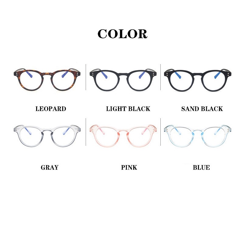 Mắt kính gọng tròn chống tia bức xạ thời trang dành cho nam nữ