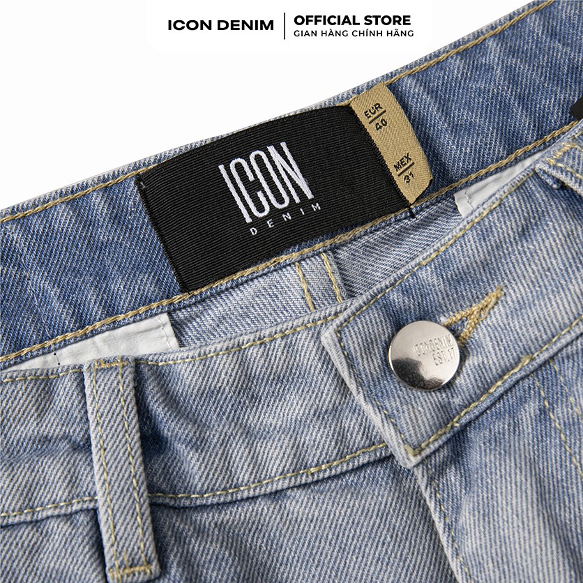 Quần Jean Baggy Nam ICON DENIM Trơn Wash | BigBuy360 - bigbuy360.vn