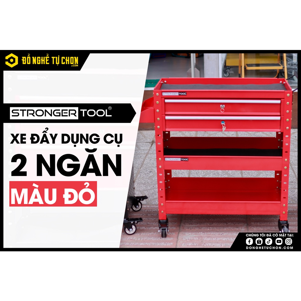 XE ĐẨY TỦ ĐỒ NGHỀ STRONGER TOOL 3 KHAY 2 NGĂN - TC1.A00.21.02