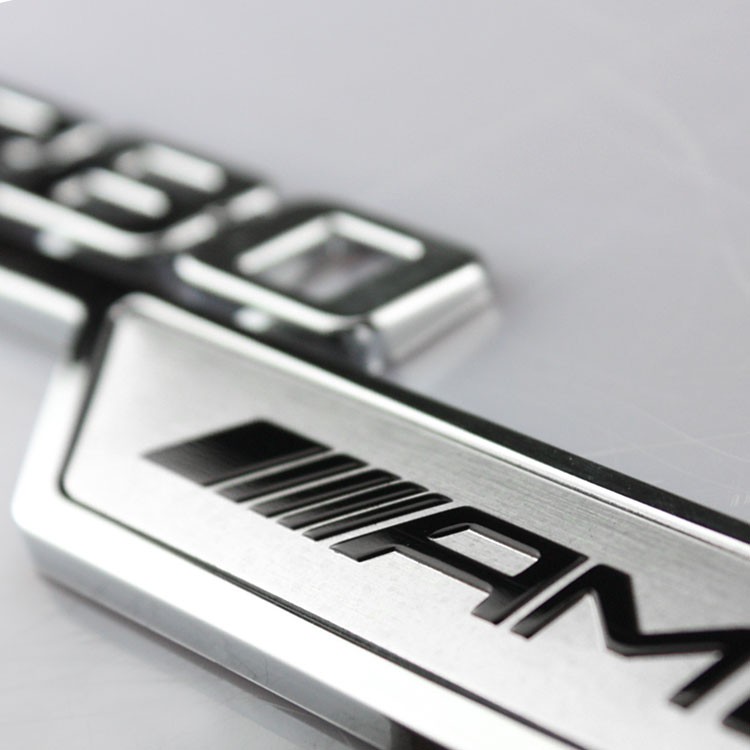 Bộ 2 miếng dán logo turbo cho xe Mercedes Benz