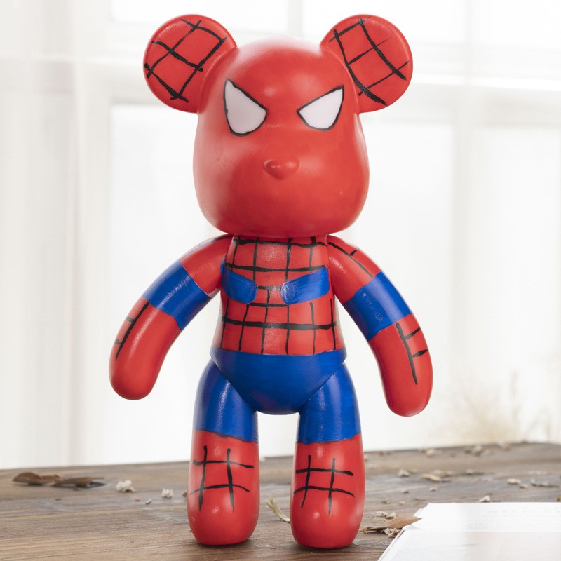 Gấu Bearbrick tô tượng sơn trang trí theo sở thích, vẽ trên phôi gấu đính đá bearbrick 23cm, giúp bé thông minh,sáng tạo