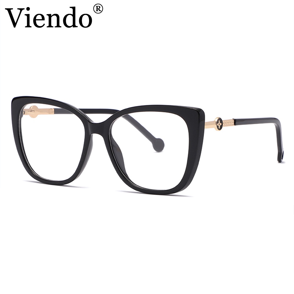 Kính cận gọng vuông nữ VIENDO mắt mèo đổi màu chống ánh sáng xanh chống tia uv màu sắc thời trang kính cận có độ cắt theo yêu cầu