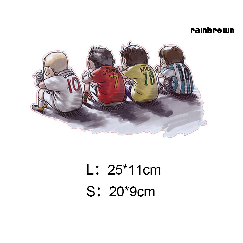 Miếng dán trang trí cửa kính xe hơi họa tiết vận động viên hoạt hình dễ thương chống thấm nước