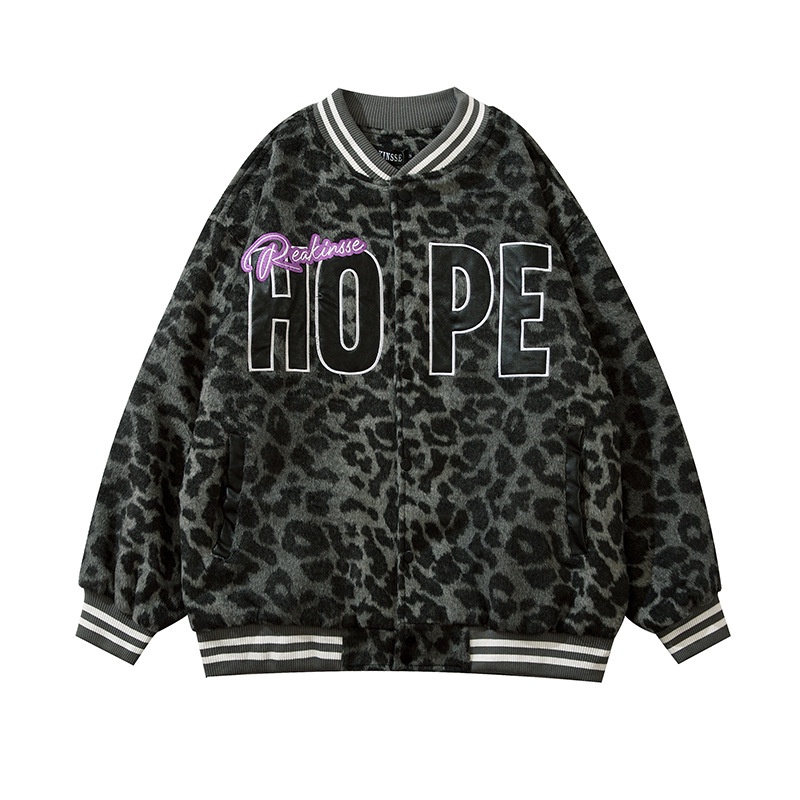 Áo Bomber varsity lông báo Hope Hàng Quảng Châu