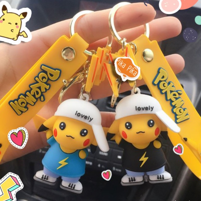 Móc khóa có chuông hoạt dình dễ thương, may mắn