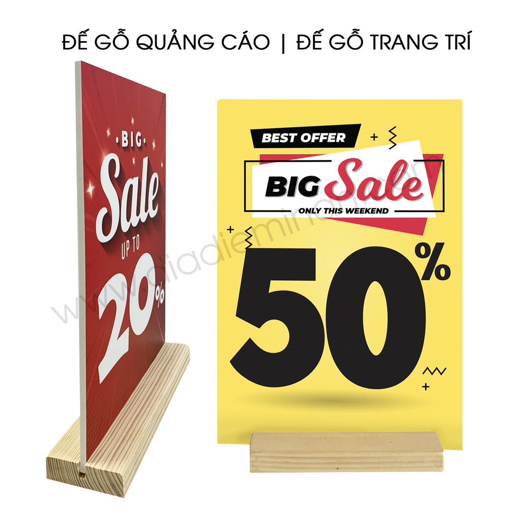 Đế gỗ quảng cáo | Đế gỗ trang trí
