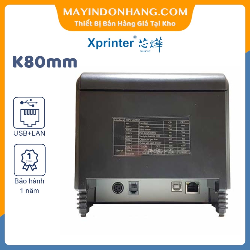 Máy In Hóa Đơn Tính Tiền Xprinter Q200 USB + LAN Giá RẺ ( Hỗ Trợ Giao Hàng Goviet )