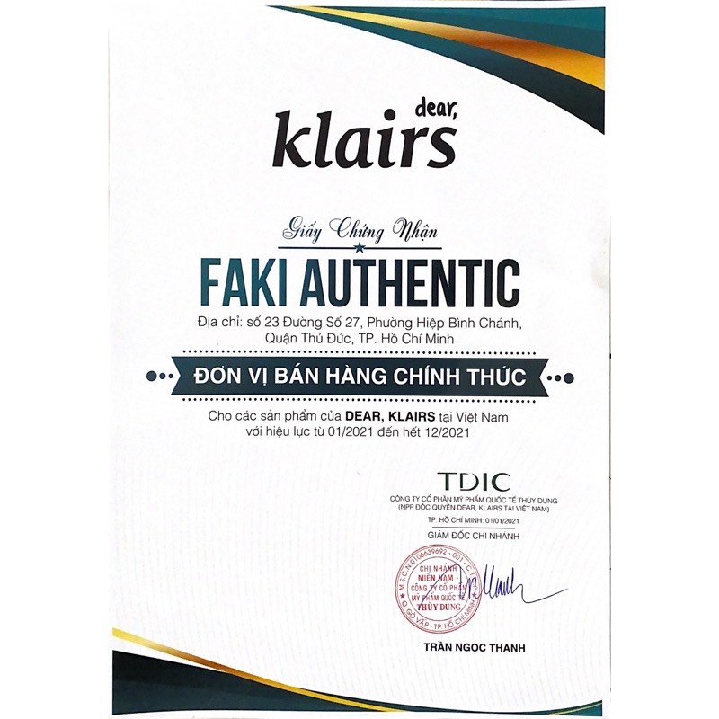 Kem dưỡng Klairs Rich Moist Soothing Cream