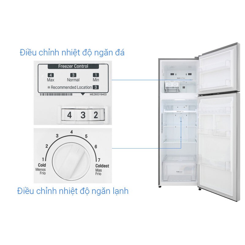 Tủ lạnh 255 lít LG Inverter GN-M255PS
