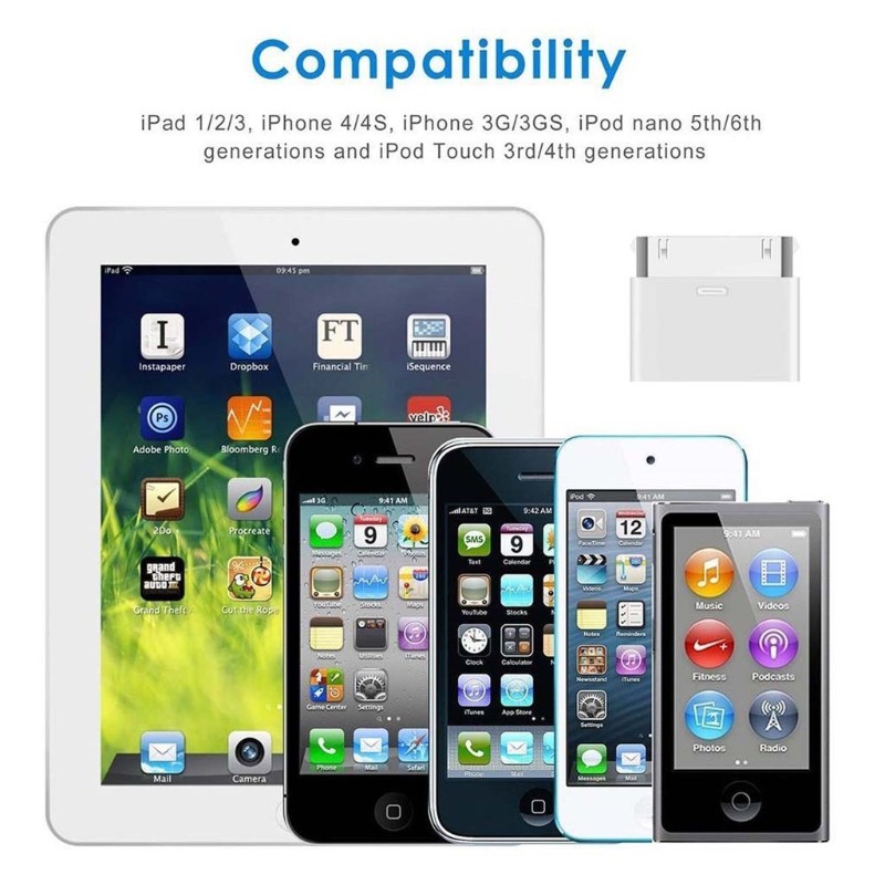 Bộ chuyển đổi 8 chân chuyên dụng thích hợp cho Iphone 4 4S Apple Tablet 2 3 Tablet Touch 3 4