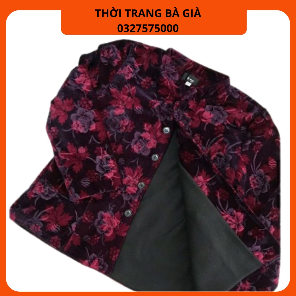 Áo Bông bà già, Áo Nhung Chần Bông Lót Lông Hàng Việt Nam