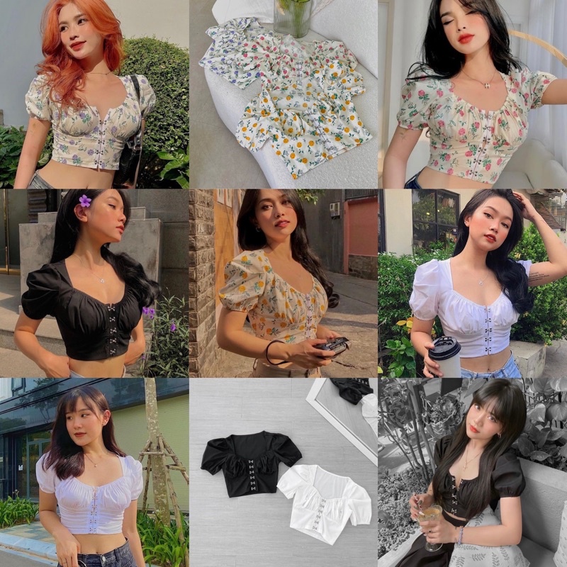 (feedback, hoả tốc, ảnh thật)🍉MARRY_CROPTOP🥒(ÁO CÚP NGỰC TAY PHỒNG)