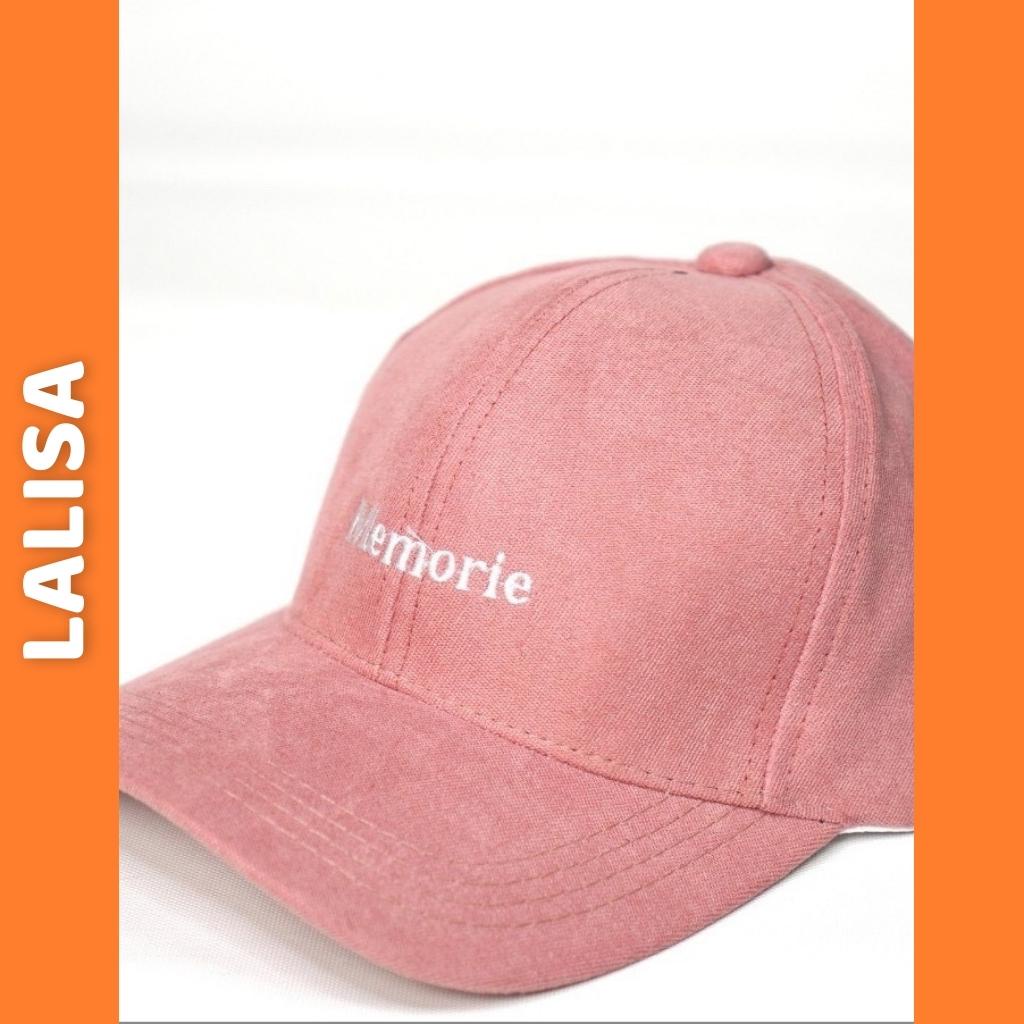 Mũ Lưỡi Trai Nam Nữ LALISA Nón Lưỡi Trai Memorie Chất Vải Nhung Gân Nhiều Màu Đẹp Phong Cách Nón Unisex NO001