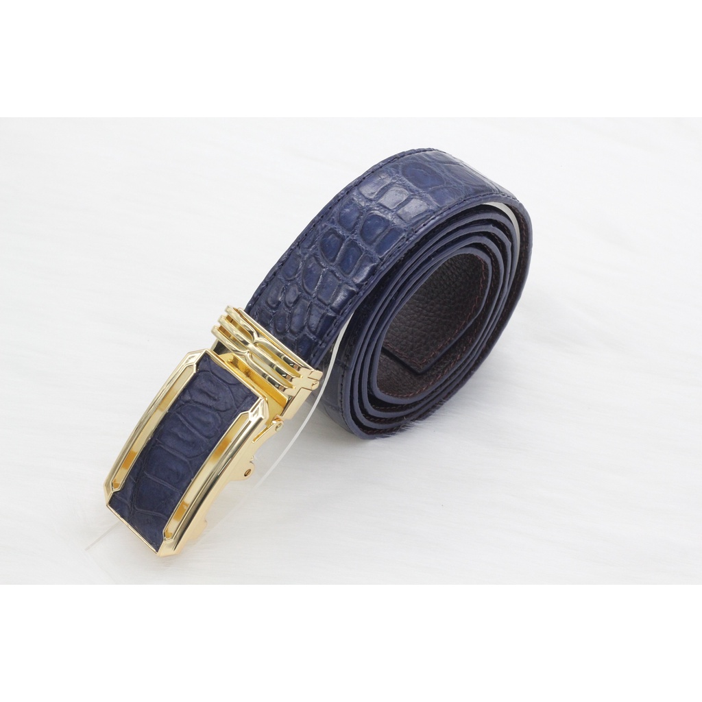 Thắt Lưng Da Cá Sấu Bản Liền Không Nối 4.0cm Songhan Leather MB89, Dây Lưng Mặt Khóa Tì Cao Cấp, Bảo Hành 12 Tháng