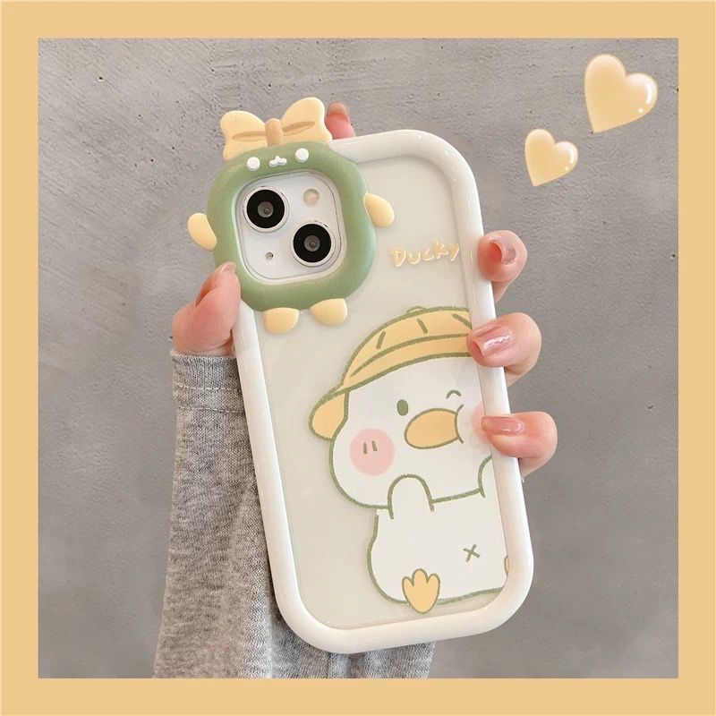 Ốp lưng iphone viền rời chống sốc Vịt Ducky 13promax/13pro/13/12promax/12pro/12/11promax/11/7plus/8plus - Ina Case