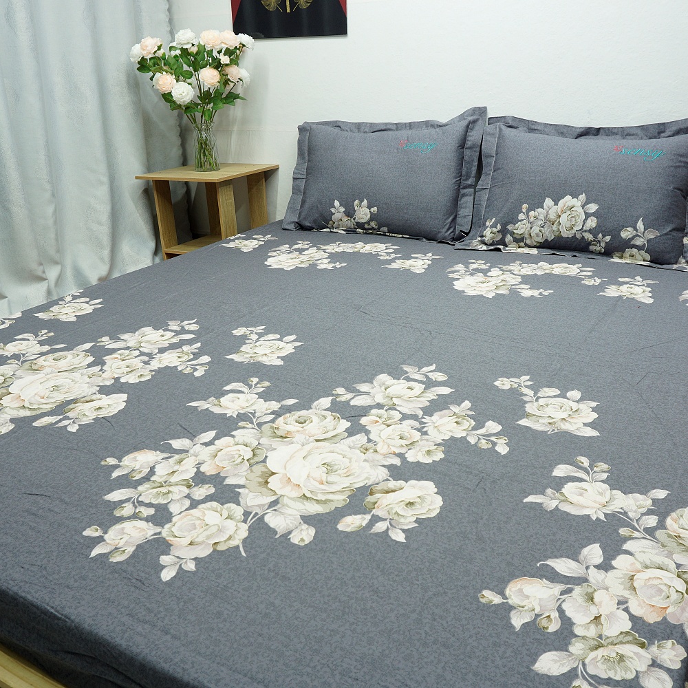 Bộ drap + vỏ chăn VIKOSAN SENSY siêu đẹp mát mịn (sale 60%) ảnh thật 100% mẫu như hình