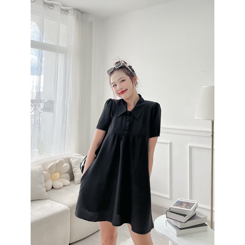 ĐẦM BABYDOLL CỔ ÁO SOMI XINH XẮN NHIỀU MÀU - CUTIE DRESS
