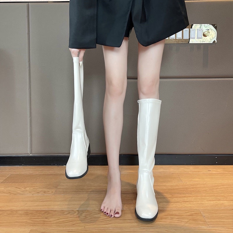 [Hàng Có Sẵn] Giày Bốt Boot Cao Cổ Đùi Nữ Da Lì Trơn Gót Vuông Cao 4 Phân Thời Trang Chất Liệu Da Cao Cấp Chali G001 | BigBuy360 - bigbuy360.vn