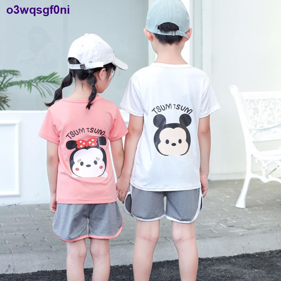 Bộ đồ ngắn tay bé gái, áo thun trẻ em, bé trai, quần áo trẻ em mùa hè, đồ nhanh khô cho bé trai, đồ bộ hai mảnh quần đùi