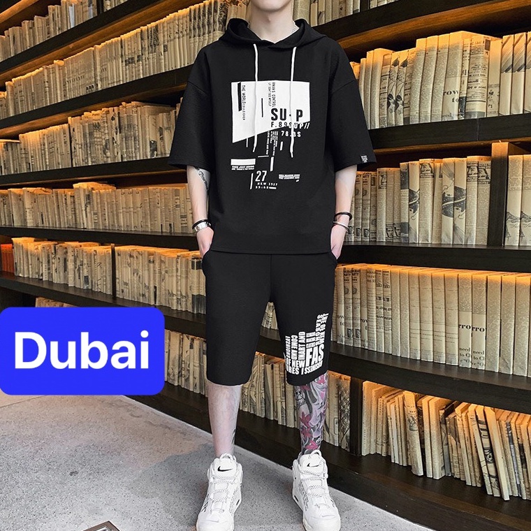 BỘ THỂ THAO NAM CHƯ SUP CÓ NÓN, ĐỒ BỘ QUẦN ÁO MÙA HÈ CỘC TAY VẢI ĐẸP HOT TREND 2022 - DUBAI FASHION