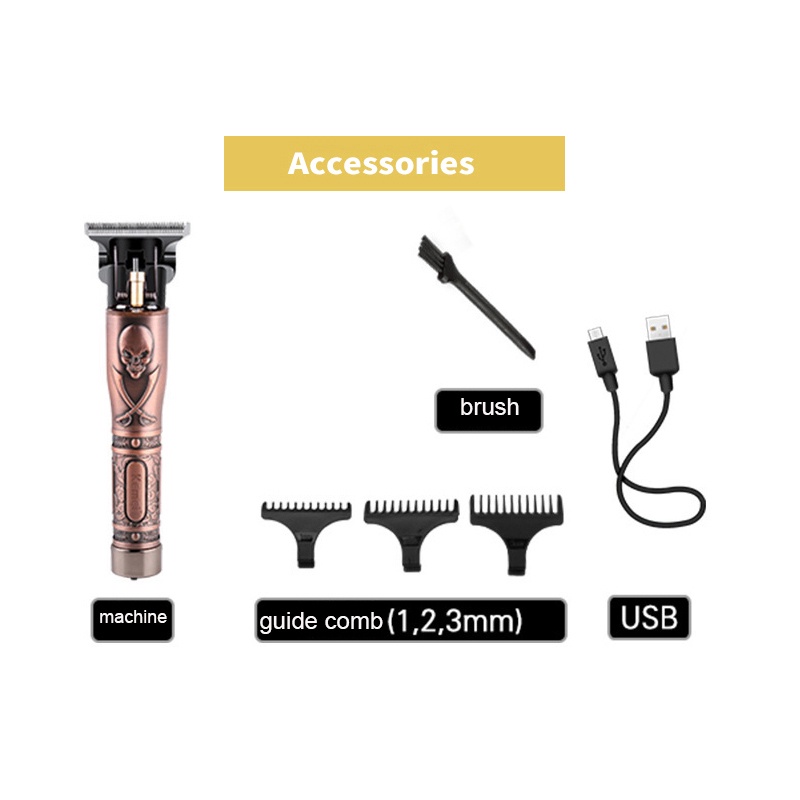 Tông đơ cạo râu /cắt tóc KEMEI T9 không dây cho nam