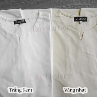 Áo thun bigsize nam trơn cổ tim v nhỏ - Basic tee