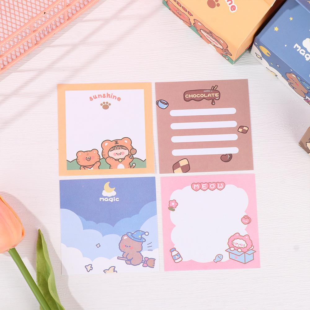 Set 1 / 200 Tấm Giấy Ghi Chú Nhiều Màu Sắc ​Sticker Giấy Dán Trang Trí Xinh Xắn Chất Lượng